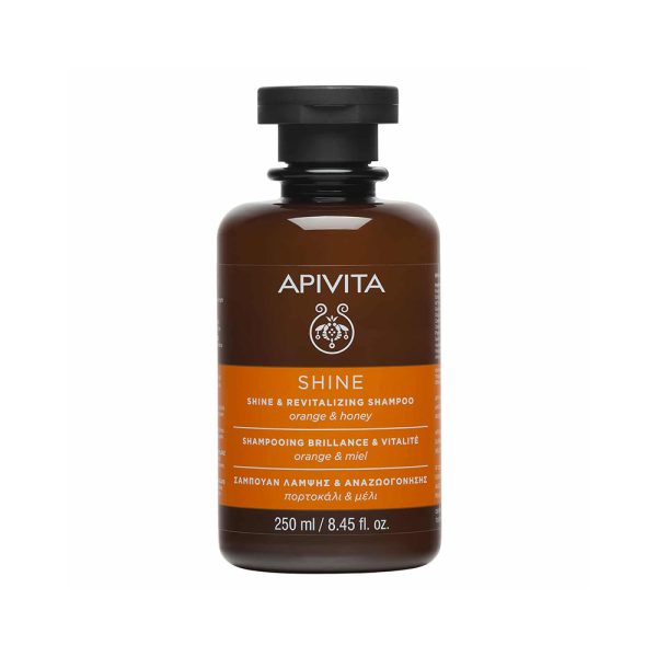 Apivita Shine & Revitalizing Shampoo with Orange & Honey 250ml