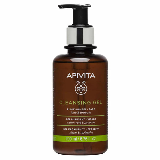 Apivita Gel Καθαρισμού Purifying Lime &amp; Propolis για Λιπαρές Επιδερμίδες 200ml