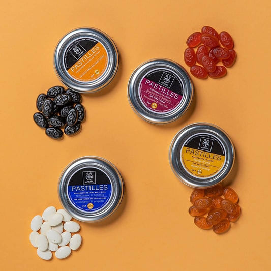 Apivita Pastilles 45gr - Χωρίς Ζάχαρη για τον Πονόλαιμο & τον Βήχα