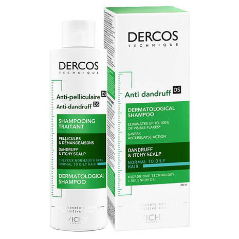 Dercos Shampoo Anti Dandruff DS Normal to Oily Hair - Κανονικά προς Λιπαρά Μαλλιά