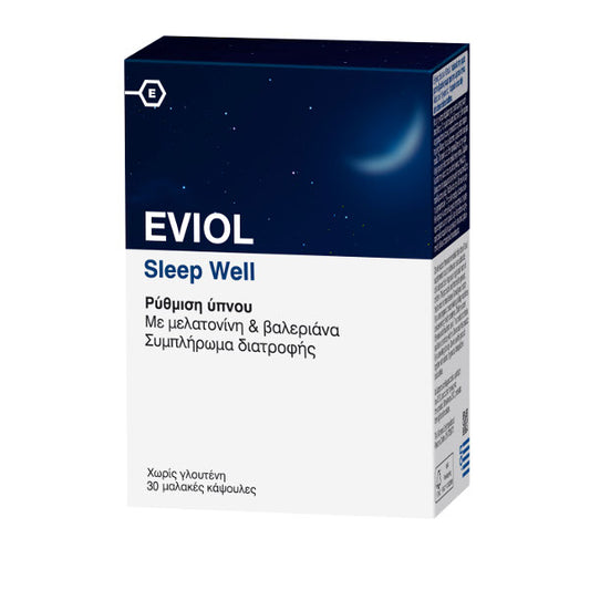 Eviol Sleep Well 30 Soft Caps - για τη Ρύθμιση του Ύπνου