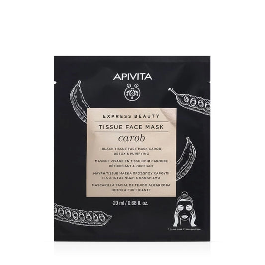 Express Beauty Face Mask Tissue Carob Detox & Purifying 20ml