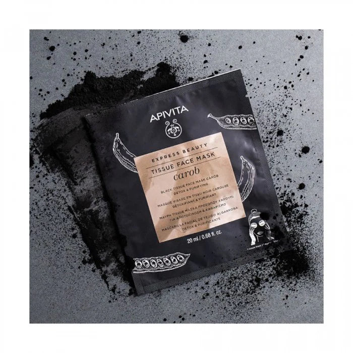 Express Beauty Face Mask Tissue Carob Detox & Purifying 20ml