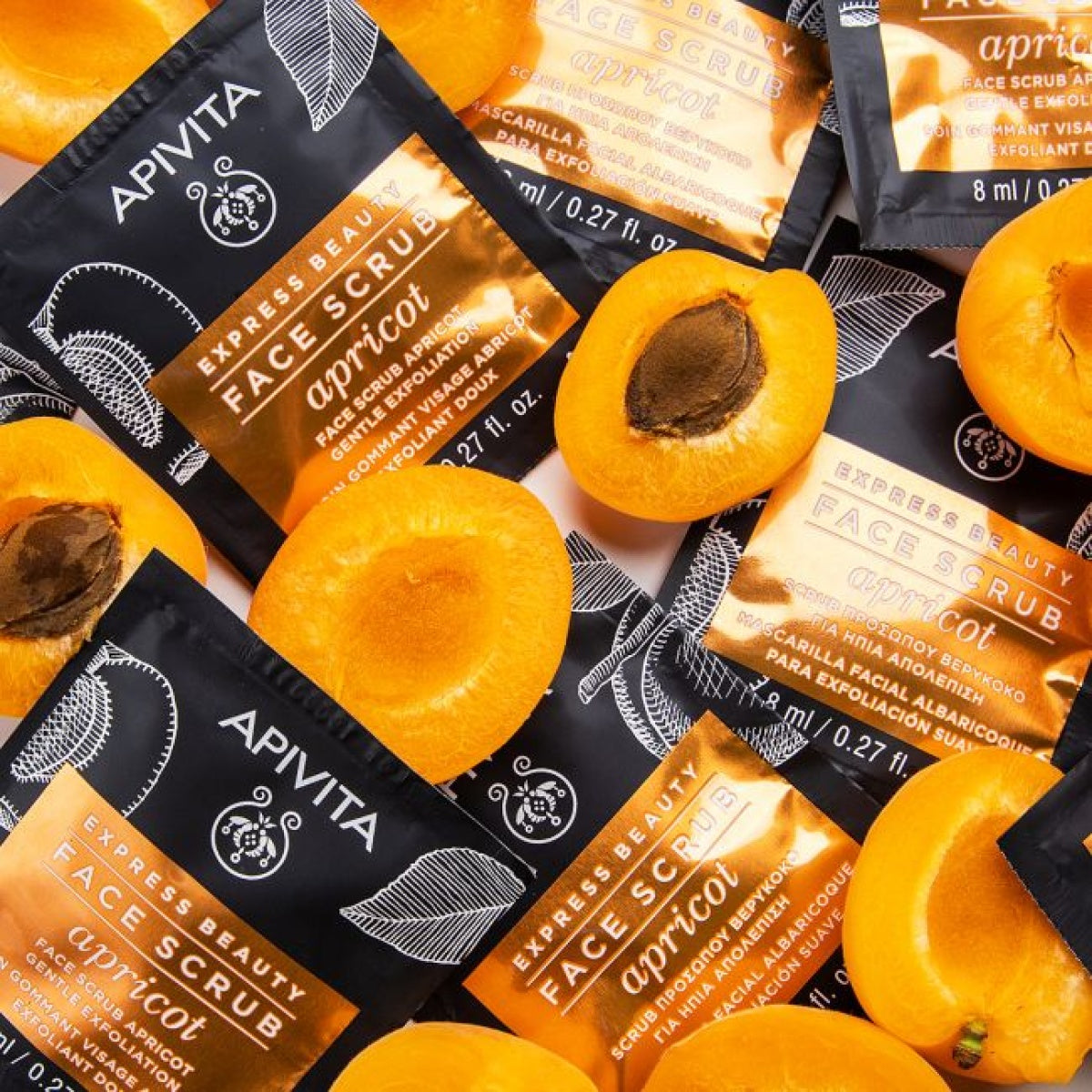 Apivita Express Beauty Scrub Προσώπου Απαλή Απολέπιση Βερίκοκο 2x8ml
