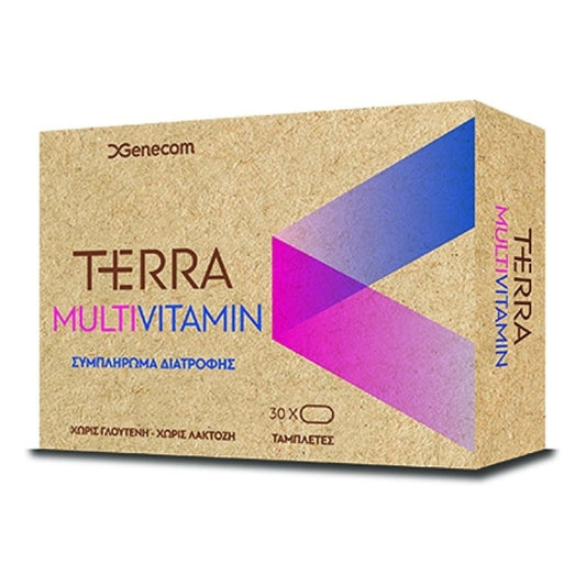 Genecom Terra Multivitamin με Q10 για Τόνωση – Ενέργεια 30 ταμπλέτες