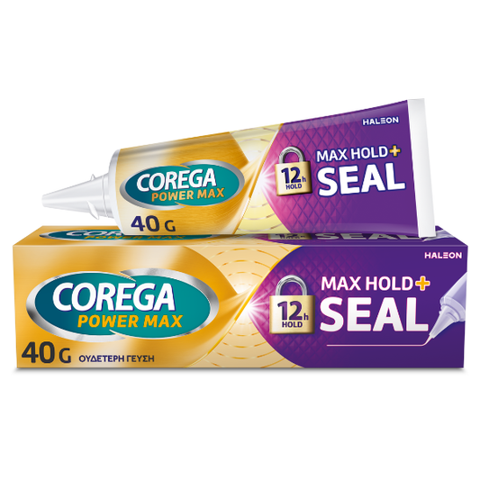 Haleon Corega Max Hold & Seal Cream (40gr) - Στερεωτική Κρέμα Οδοντοστοιχιών
