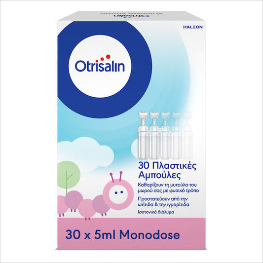 Otrisalin Single Use Plastic Ampoules 30x5ml - Φυσιολογικός Ορός για Βρέφη και Παιδιά