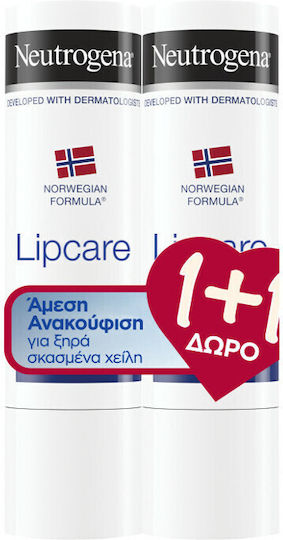 Neutrogena Lipstick Ενυδατικό stick χειλιών 1+1 δώρο 4,8gr